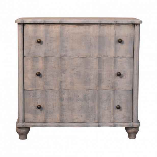 Artisan Furniture KOMODA povrch v barvě kaštanu, 2 zásuvky, zlatá a hnědá