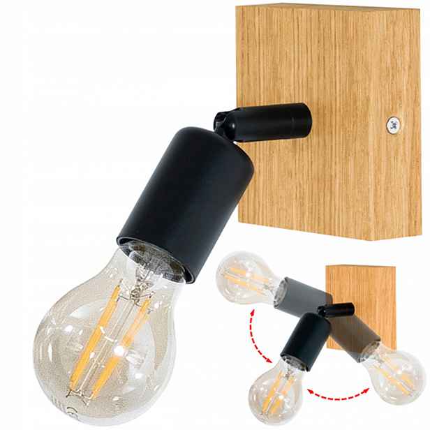 Nástěnná Led lampa Dubová 10x10 cm E27 nad zrcadlo, koupelnová, stropní