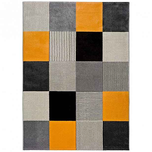 Oranžovo-šedý koberec Universal Gladys Lento, 160 x 230 cm