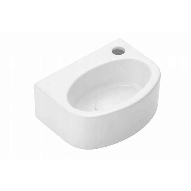 Půlkruhová nástěnná umyvadlová deska uptrend Bambino 31x23,5x12,5 cm bílá TR41037
