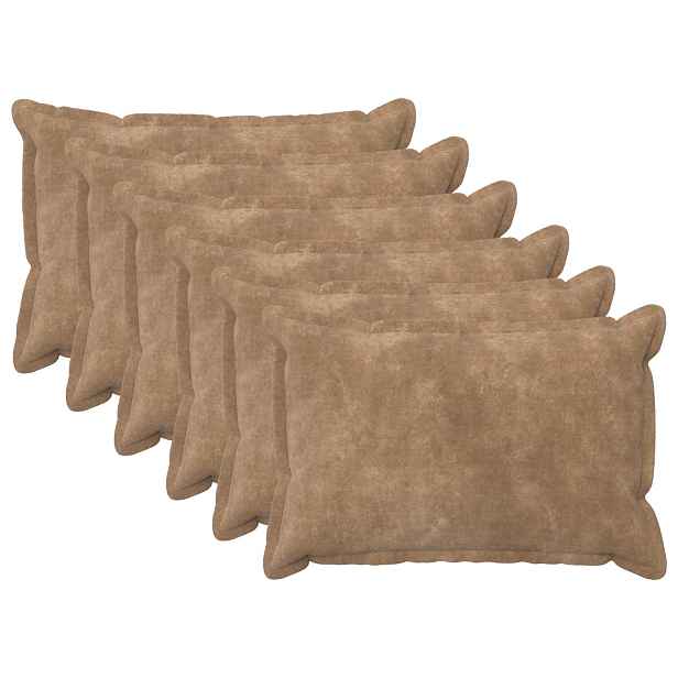 vidaXL Polštář 6 ks HOUTEN Taupe 40 x 60 cm Mikrovláknová fleece
