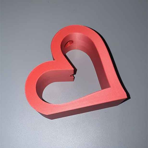 TEMU 3D tištěný červený stojan ve tvaru srdce a květiny, romantický držák na růže, valentýnský dárek na dekoraci stolu