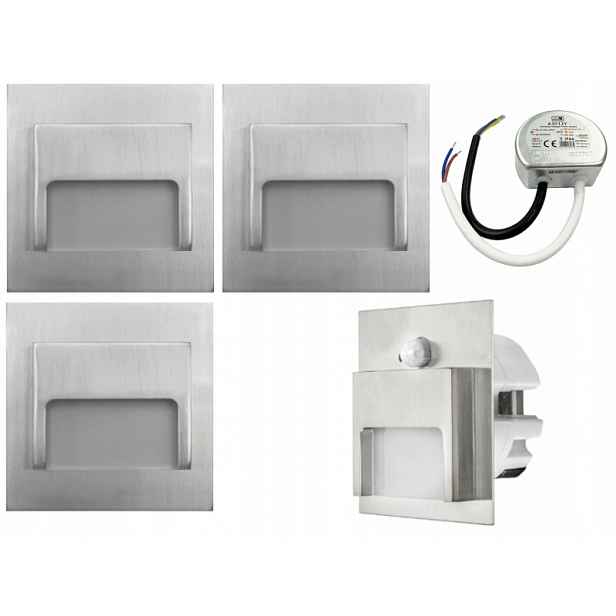 Sada Halogen Led schodišťová lampa 4x detektor