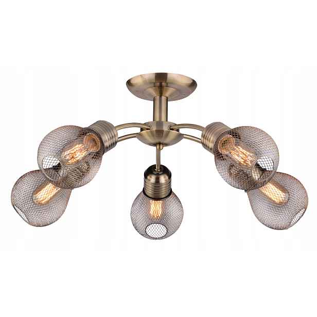 Stropní patinované svítidlo 5X60W E27 Gliva Candellux