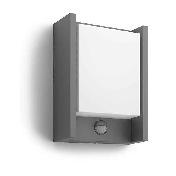Zahradní nástěnné svítidlo Philips šedé s integrovaným Led zdrojem 6 W