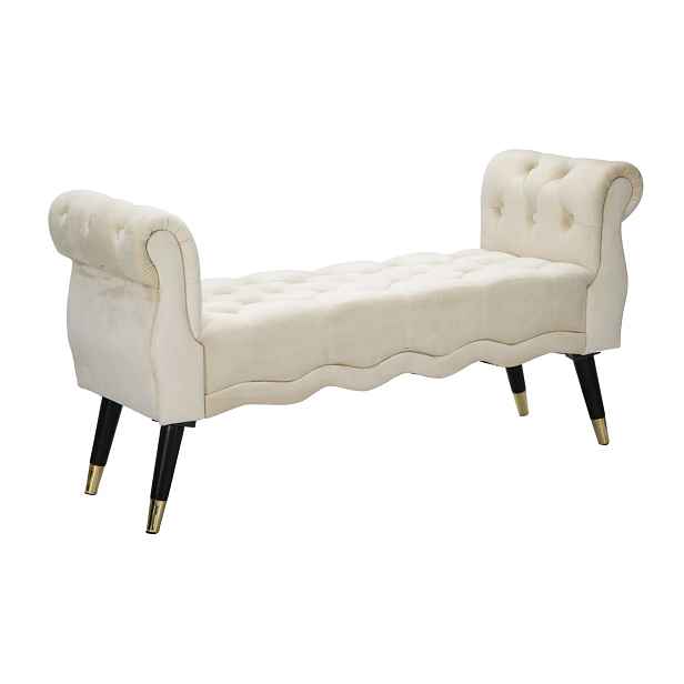 Mauro Ferretti Lavice Paris 120 cm samet béžová/zlatá