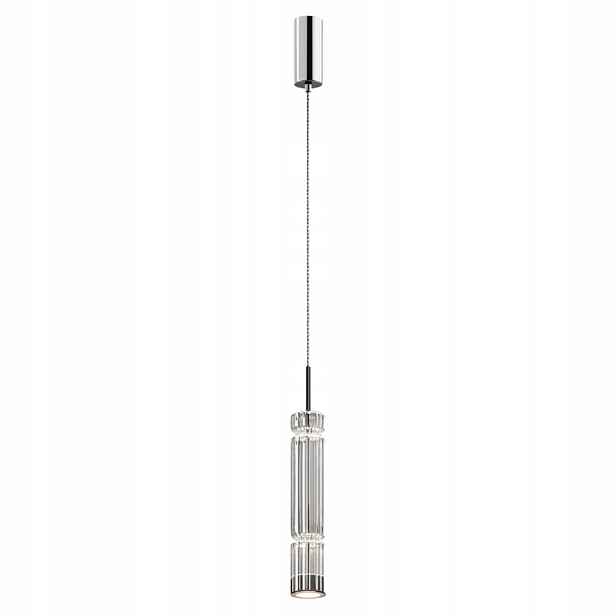 Maytoni závěsná lampa chromovaná skleněná Led trubice 12W ordo