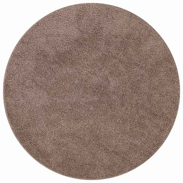 vidaXL Protiskluzový Shaggy koberec Hnědá 120 x 120 cm PP