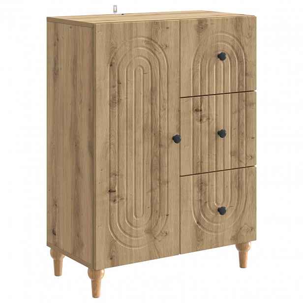 vidaXL Servírovací skříň Dub artisan 66 x 34,5 x 90 cm