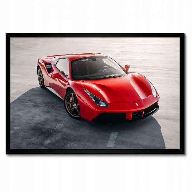 Plakáty v rámu 60x40 Červené Ferrari Střela