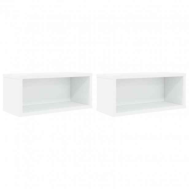 vidaXL Úložný stojan na CD 2 ks Bílá 40 x 17 x 17 cm Kompozitní dřevo