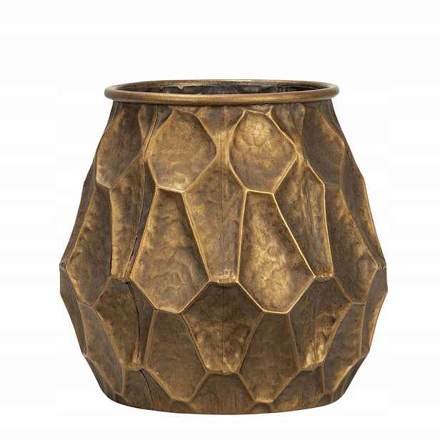 Zlatý Květináč Inca kovový průměr 20 cm