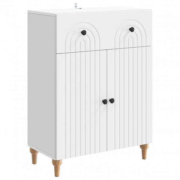 vidaXL Servírovací skříň Bílá 66 x 34,5 x 90 cm Kompozitní dřevo