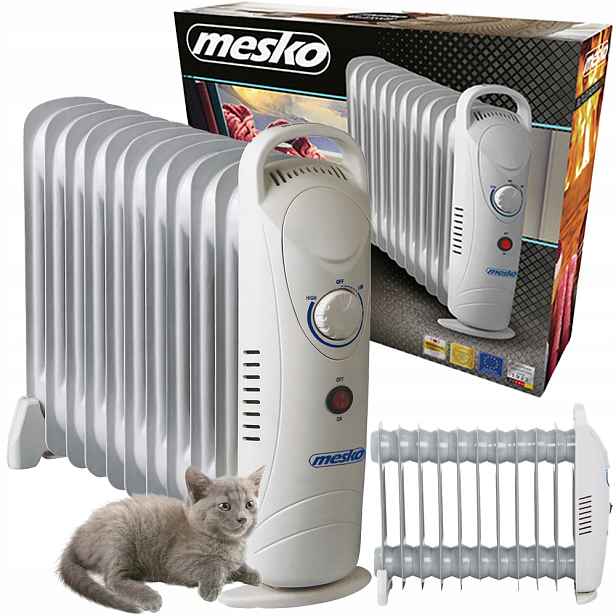 Olejový radiátor 11 žeber 1200 W Plynulá regulace teploty 230 V