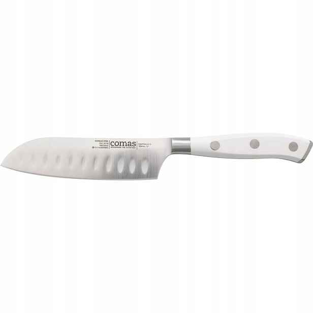Santoku nůž, čepel 12,5 cm, bílý