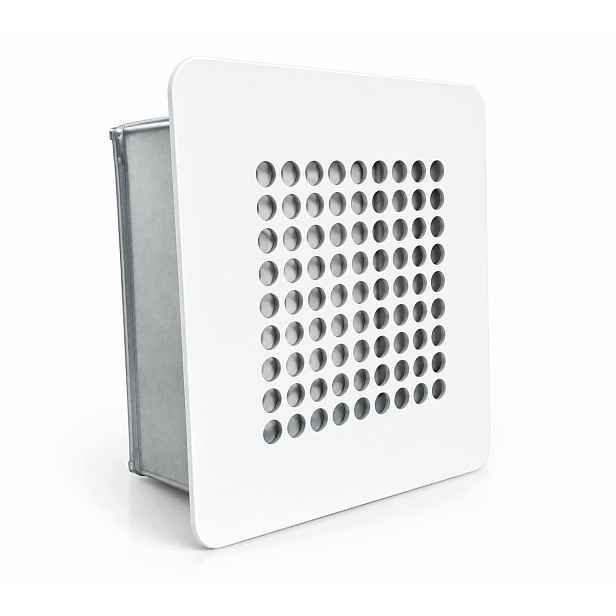 Ventilační Mřížka Kovová 14x14 17,5x17,5 Bílá