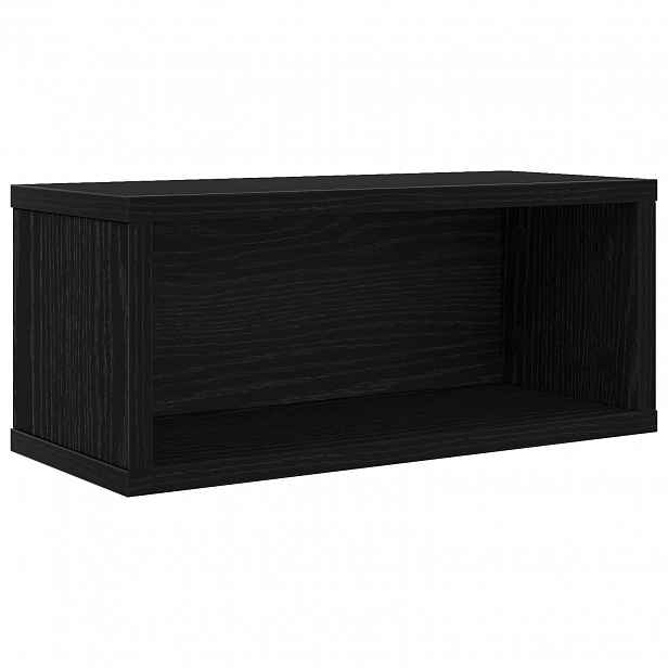 vidaXL Úložný stojan na CD Černý dub 40 x 17 x 17 cm Kompozitní dřevo