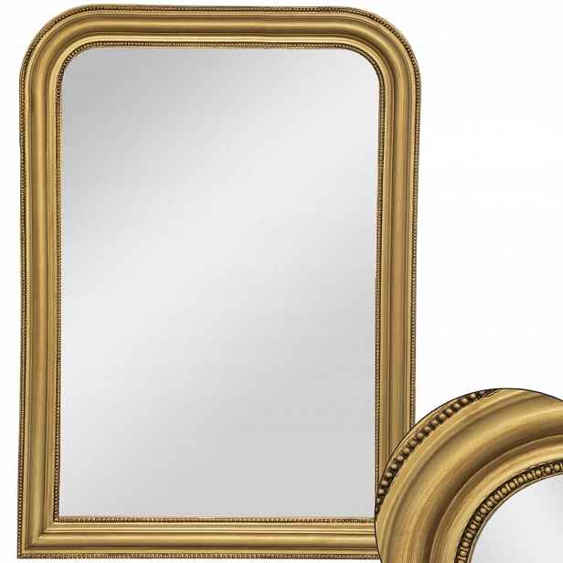 Zrcadlo Nástěnné 103 x 74 cm v Zlatém Dekorativním rámu, elegantní Glamour