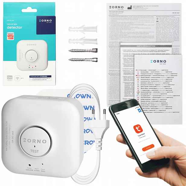 Detektor Detektor Plynu 230 V Ac Aplikace Tuya Smart Wi-Fi