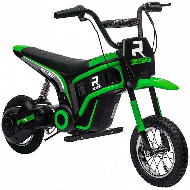 HOMCOM DĚTSKÁ elektrická motorka, 12V dětská motorka s houkačkou, světlem, 8–16 km/h, zelená