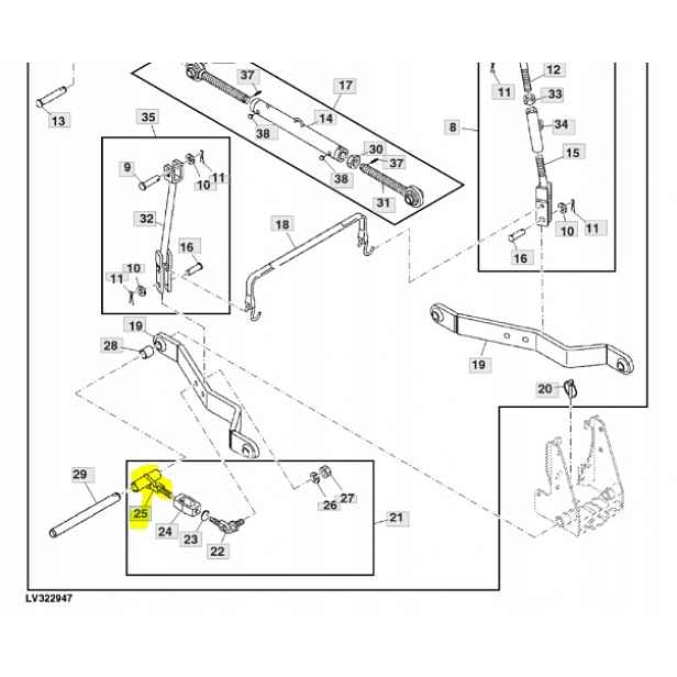 Konektor 2027R John Deere LVU802756
