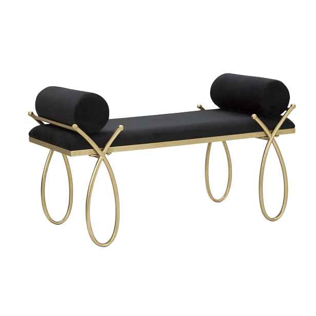 Mauro Ferretti Lavice Ribbon 112 cm samet zlatá/černá