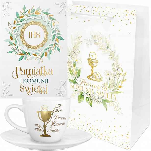 Dárková Sada k prvnímu svatému přijímání památka na Šálek s kartičkou