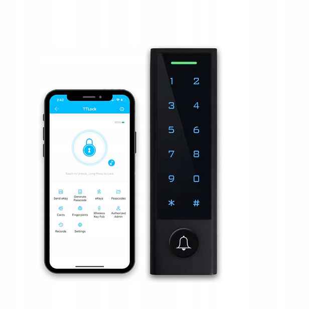 Elektronický Zámek Na Dveře Branky Kód Ttlock Externí Čtečka Rfid IP66