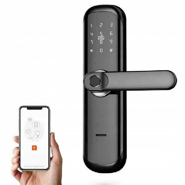 Klika Zámku Na Dveře Tuya Kód Prst Rfid WiFi