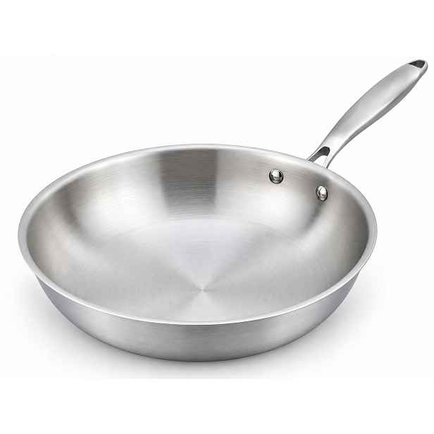 Ocelová Pánev Wok Těžká Nerezová Ocel 30 CM Indukce Plyn Masterpan
