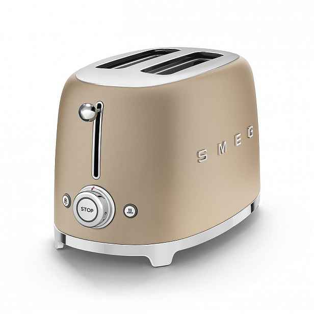 Toustovač Smeg 50´s Retro Style, 2x2, zlatý mat, TSF01CHMEU