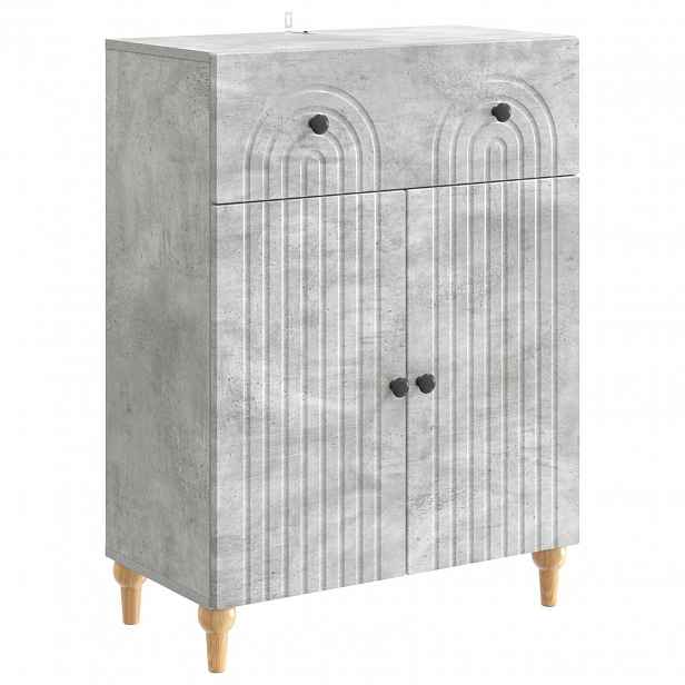 vidaXL Servírovací skříň Betonově šedá 66 x 34,5 x 90 cm