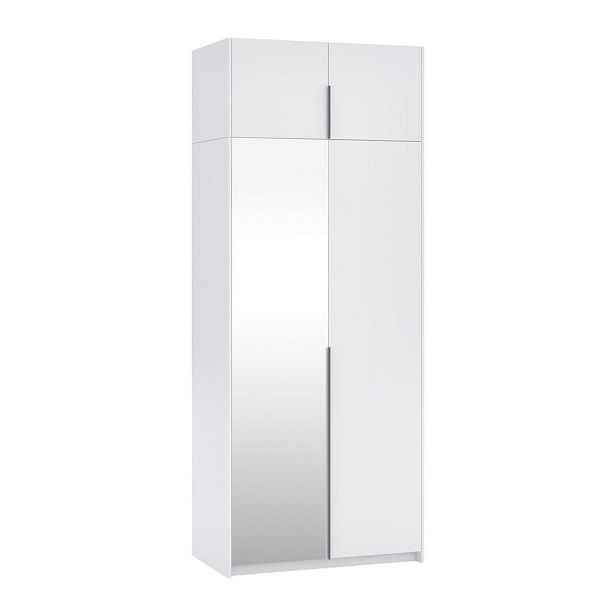 MASSENO ŠATNÍ SKŘÍŇ S OTOČNÝMI DVEŘMI THALIA, 100/250/58 cm 2dveřová se zrcadlem, bílá