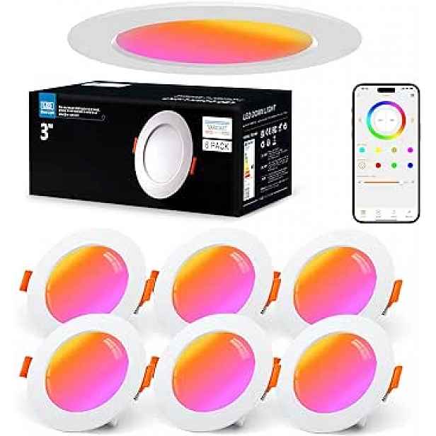 Stropní svítidlo Rgb barevné, studená bílá barva 68-85 mm Bluetooth Varicart