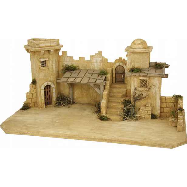 Vánoční Betlém Dekorace 80x41x35 CM Pro Figurky 9-11 CM