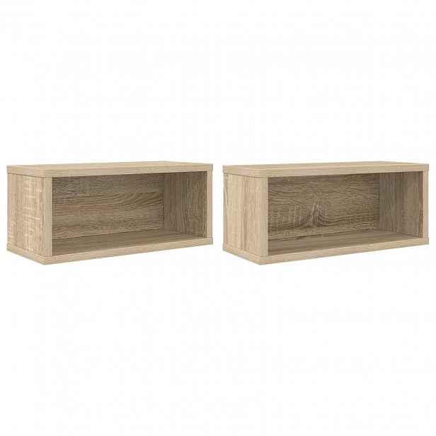 vidaXL Úložný stojan na CD 2 ks Dub sonoma 40 x 17 x 17 cm