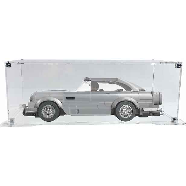 Vitrína s podstavcem Drewlandia pro stavebnici Lego 76911 Aston Martin DB5