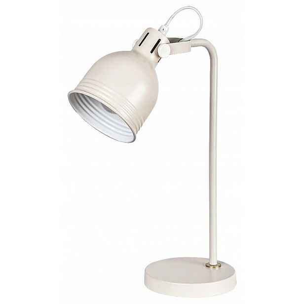 Béžová stolní lampa Flint pro industriální kancelář a pracovnu Rabalux