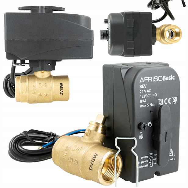 Kulový Kohout 2-CESTNÝ Bev DN20 3/4" S Pohonem 24 V Ac No Afriso