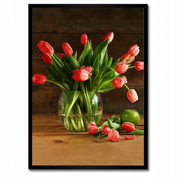 Plakáty v rámu 50x70 Červené tulipány