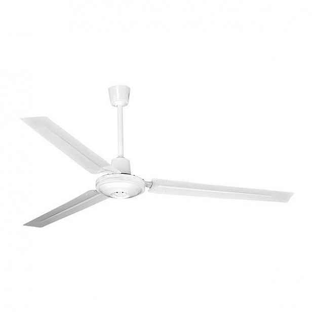 Průmyslový stropní ventilátor bílý 140 cm 80 W, regulátor 5 rychlostí