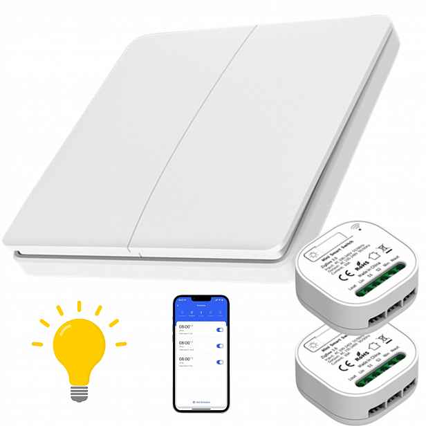 Tlačítko 2 Kanály Pro Světla Zigbee Vypínač Inteligentní Panel