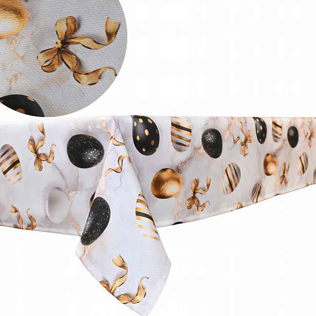 Velikonoční ubrus s potiskem Elegantní Psaníčka 140x180 cm Velikonoce