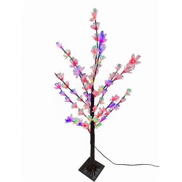 Led Květinový Stromek 120 cm Svítící Ozdobný Vánoční Multicolor