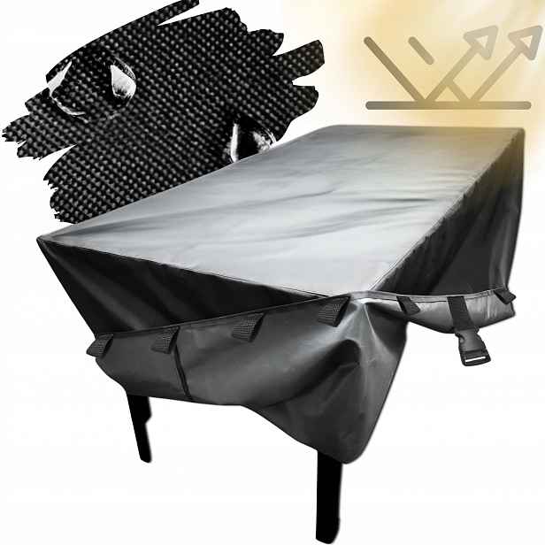 Obal Na Malý Stůl Zahradní Nábytek Voděodolný Plachta 150X90X75 Černý