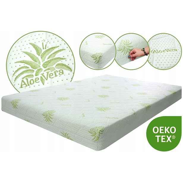 Obal Na Matrace 180x200 Aloe Vera Se Zapínáním Na Zip Premium 350G/M2