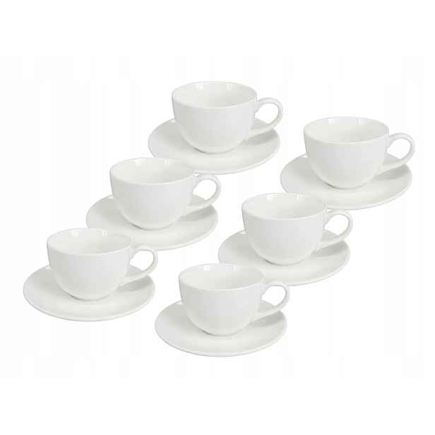 Set 6 ks Presso šálek Alba, 90 ml, bílý