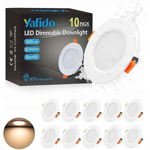Yafido Led reflektor pro vestavbu 10 Ks 5W 65-82 mm