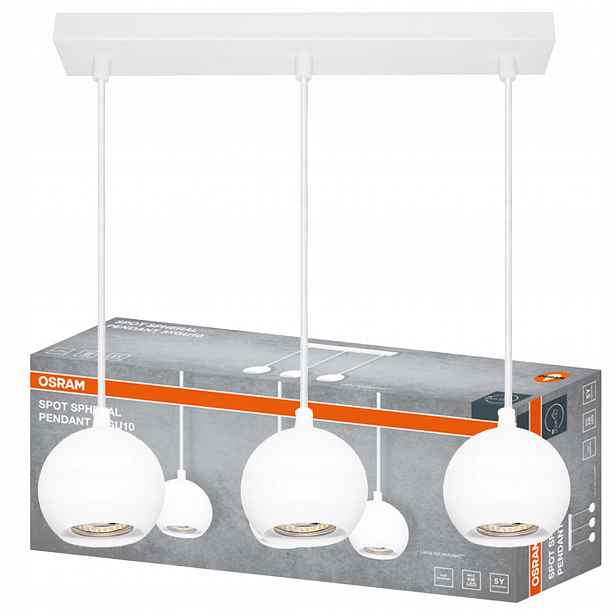 Závěsná stropní lampa Zwis Reflektor 3x GU10 Bílá Spheral Osram