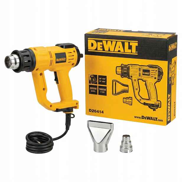 Horkovzdušná Pistole opalovačka s příslušenstvím 2000W D2614 DeWalt